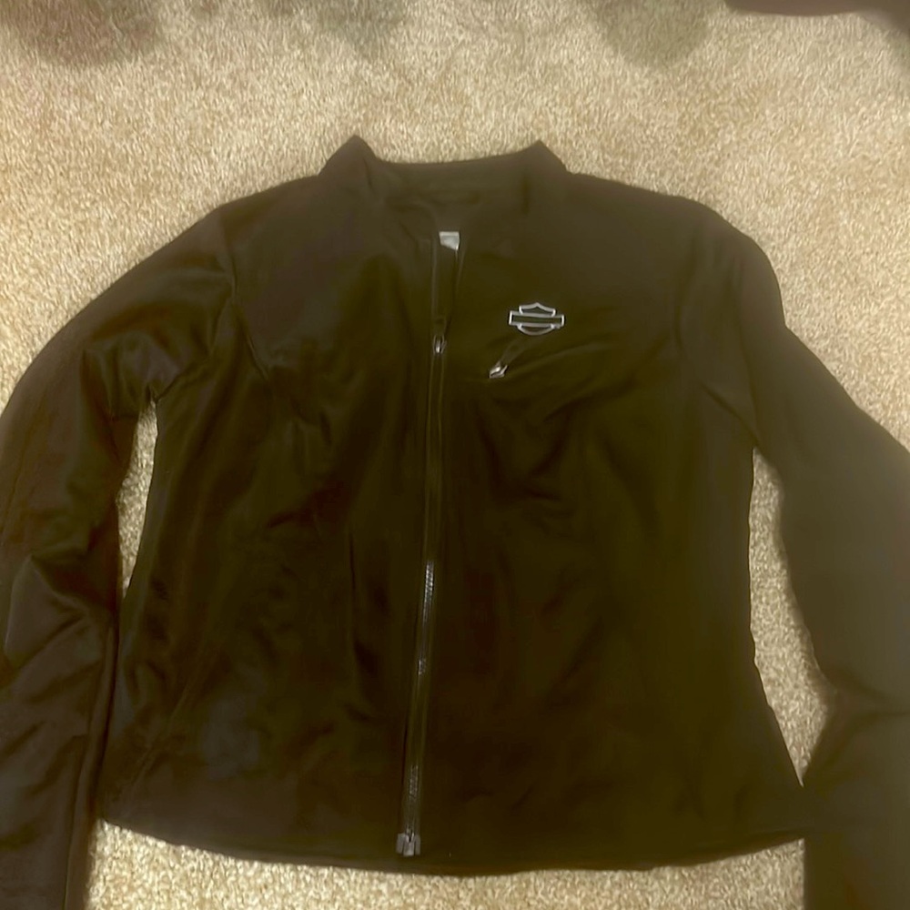 Vintage Harley Davidson zip up jacket. Black size s gently used